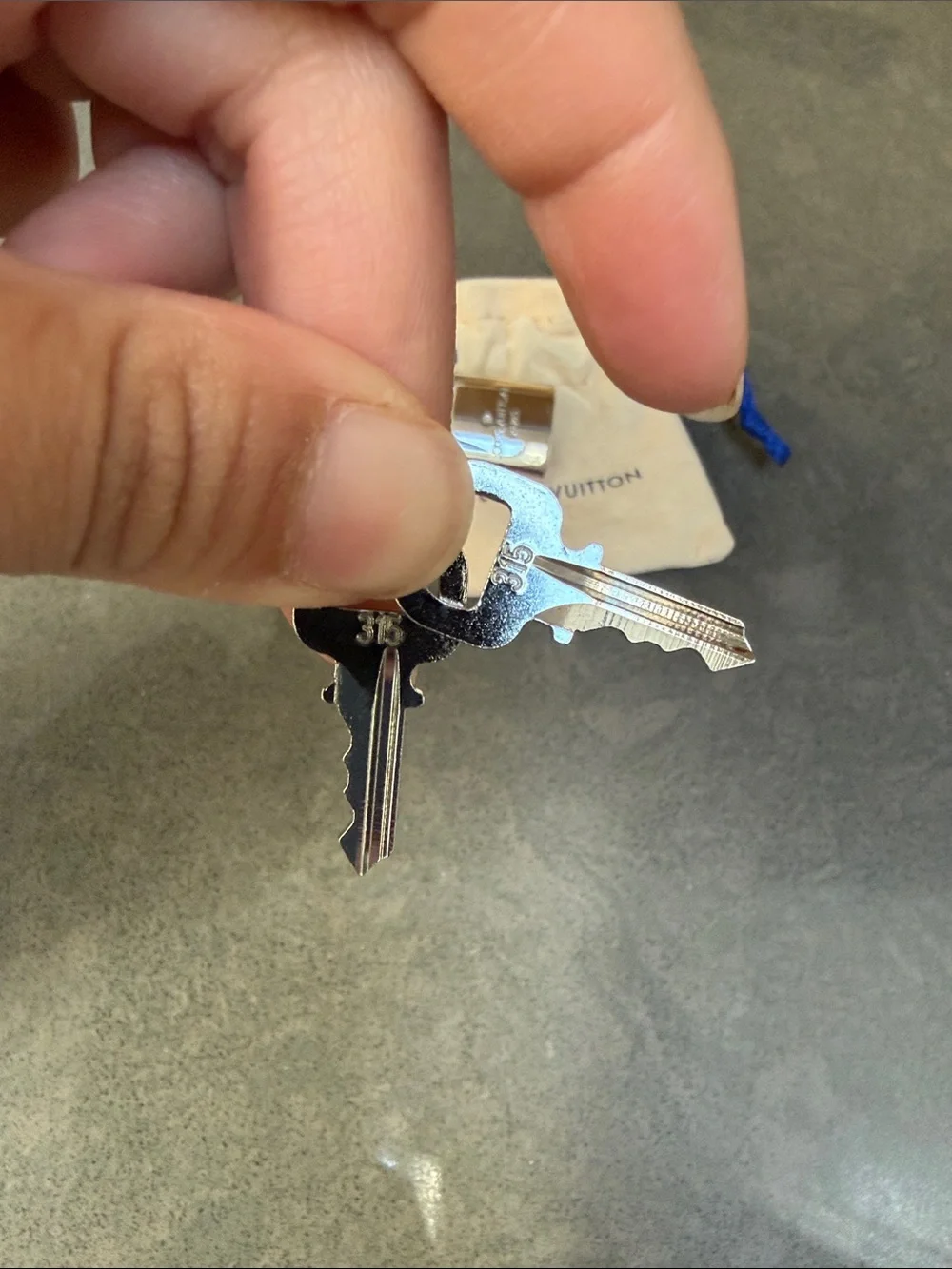 Louis Vuitton Rare Silver Lock and Key #315